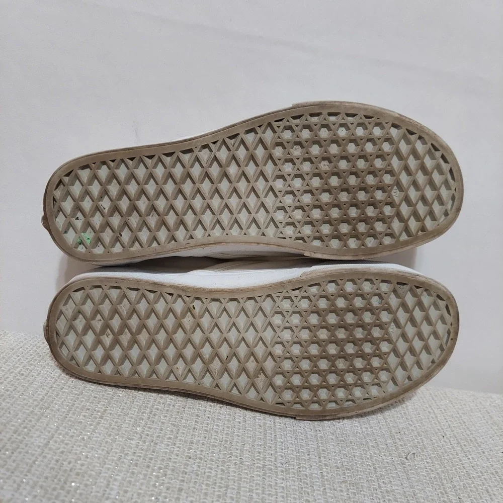 Vans Asher Canvas Triple White Slip-On Classic‎ Shoes Womens 8/Men 6.5